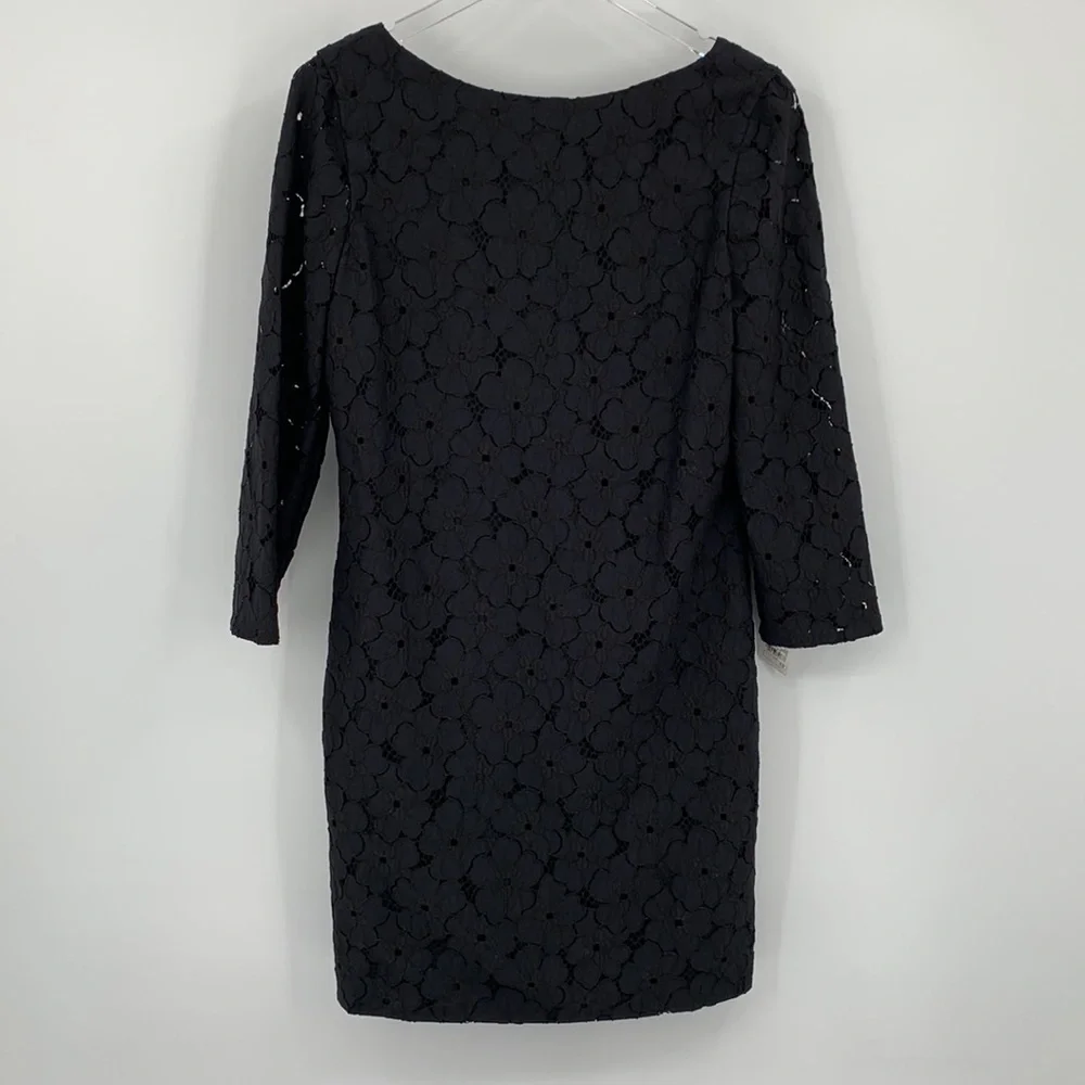 dvf lace dress black DIANE VON FURSTENBERG Ernestina Silk Lace Shift Dress Black Purple Sz 4